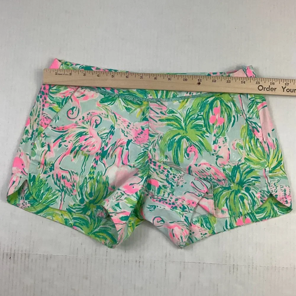 Lilly Pulitzer Womens Cotton Shorts Colorful Print Mid Rise Side Zip Size 0 * - Picture 6 of 11